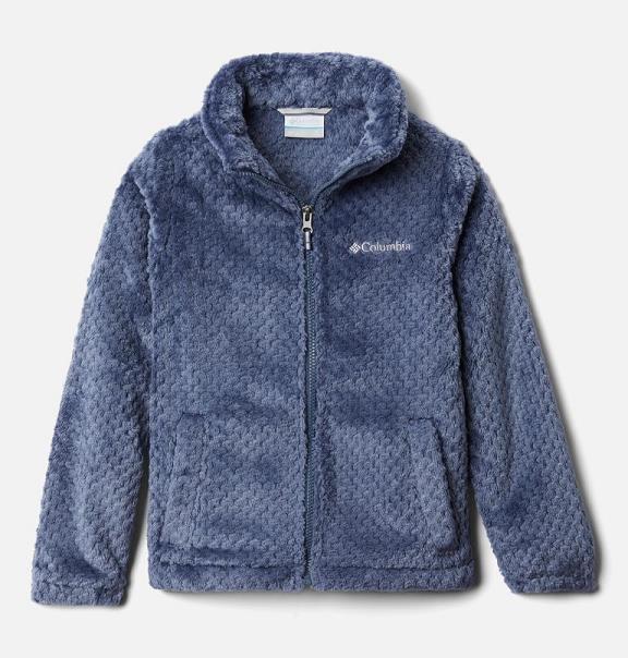 Columbia Fireside Sherpa Fleece Jacket Blue For Girls NZ54961 New Zealand